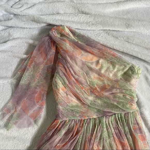 Anaya With Love ASOS Tulle One Shoulder Maxi Dress in Floral Print Size US 2 NWT - Picture 6 of 13